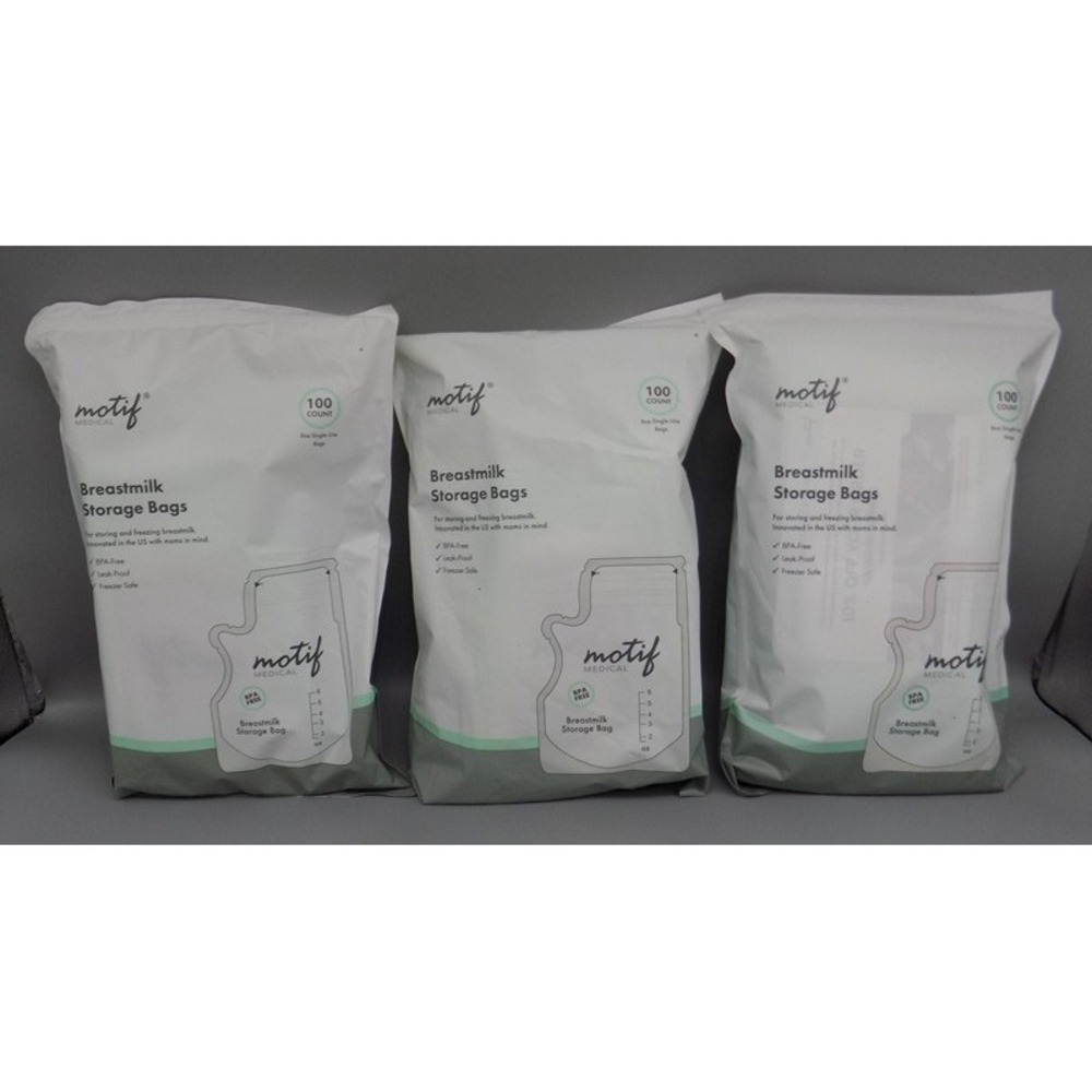 300 Motif Breastmilk Storage Freezer Bags 8 Oz Sealed BPA Free Sterile